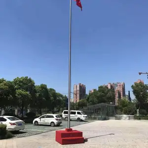 户外不锈钢移动电动旗杆 风动旗杆 旗台可以移动