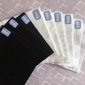 抗老化路面堤坝反滤层短丝土工布 鱼塘防水两布一膜400克