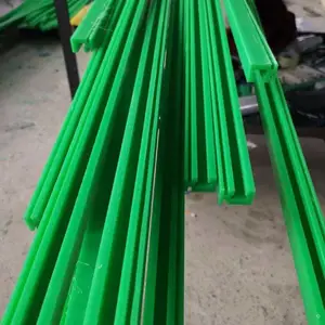 按图加工定制耐磨超静音超高分子量聚乙烯轨道 UPE托条 绿色12A链条导轨