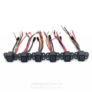 新能源电瓶车连接线蓄电池充电器连接线大功率储能2+6充电连接线