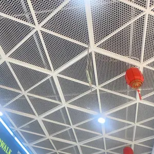 健身房航诚吊顶幕墙墙面金属装饰铝拉网源头厂家