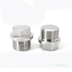 天津304不锈钢外六角法兰面带边堵头外丝油堵螺塞m20/4/6分G1/2寸定制
