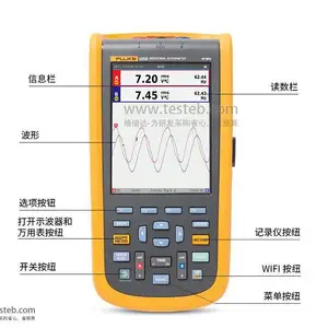 ��»��Fluke 125B�ֳ�ʽʾ�������ñ�40MHz�ɲ��������