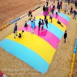 农庄游乐设备心悦户外网红大蹦床预埋式充气蹦蹦云更安全