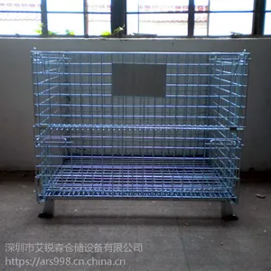 批发销售仓库储物笼仓库折叠铁框周转网格铁框厂家