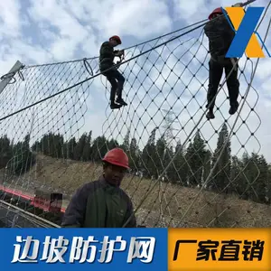 边坡绿化防护网施工 客土喷播主动防护网勾花网
