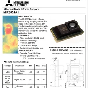 MIR8032A1 热敏二极管红外传感器 高像素和高热灵敏度传感器