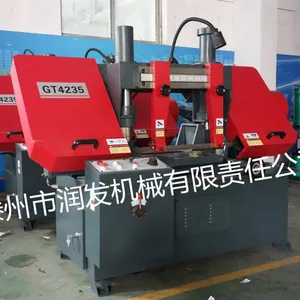 GT4235带锯床 液压半自动卧式带锯床 金属切割锯床双立柱