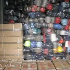 ***收购棉纱存仓处理低弹丝氨纶纺织杂纱针织处理品