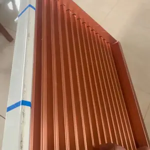 高铁站铝天花吊顶铝合金瓦楞芯复合板600mm*600mm