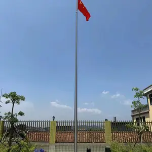 甘肃兰州不锈钢电动锥形旗杆直营厂家,优质不锈钢,自动升降。
