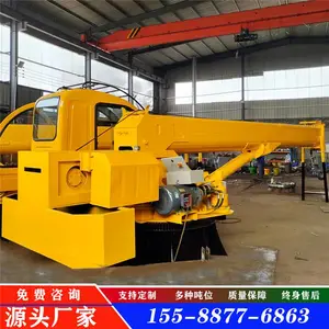 亚信提供小型液压伸缩臂船吊 码头固定吊 渔船用吊车