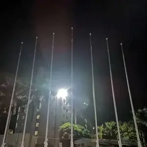 祥安通 横沥304不锈钢旗杆厚度 防生锈锥形升降杆高度咨询