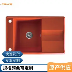 奥科岛台水盆转角厨房石英石水槽吧台小圆槽花岗岩水池