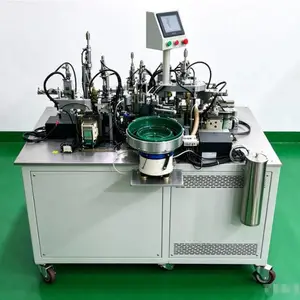 4TM五合一自动成型焊接机 热保护器动簧片成型 | 热保护器银点焊接