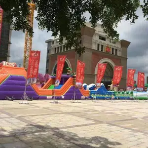 东莞充气城堡出租趣味运动会道具出租大型充气滑梯定制