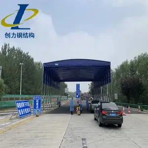 定制大型移动推拉折叠活动雨棚夜市收缩遮阳蓬停车棚