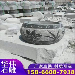 亭子长廊柱子底托寺庙圆柱石鼓墩子四合院柱顶石门墩 青石柱墩