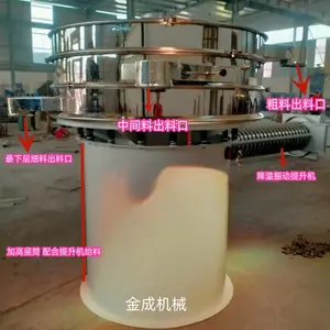 铝粉过滤出铝豆的圆形振动筛 100目筛分设备旋振筛