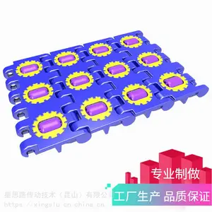 厂家直销 多方向滚珠网带轮胎行业输送带专用重载滚轮式链板加厚