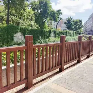 水泥仿木栏杆 户外景区仿树藤护栏 混凝土仿树皮栅栏 河道围栏