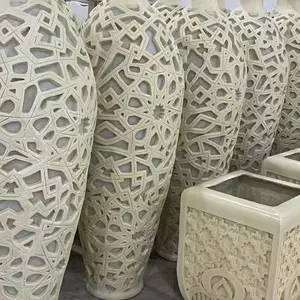 鎏芳工艺人造砂岩雕塑透光瓶型号DS404销售埃及等地