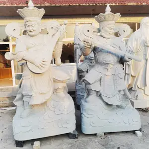 繁盛002号寺庙雕塑2米高石雕佛像、汉白玉观音石雕像、四大天王像