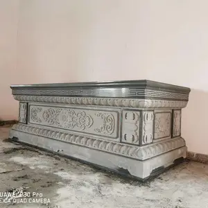 须弥座石雕佛台 佛像莲花石材基座 传统吉祥八宝纹 承重稳抗风化