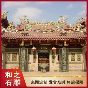 花岗岩石雕龙柱 祠堂青石龙柱 寺庙石雕龙凤柱定做 雕工好