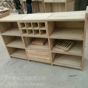 四川中式博古架厂家_成都福运仿古木雕厂_实木博古架定制设计