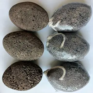 多孔搓脚火山石 椭圆火山石搓脚石 足浴按摩清洁火山磨脚石