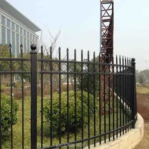 信宜学校锌钢护栏顶部拍尖 焊接式围墙栏杆成品出厂