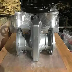 GJ41X-10P DN100 蒸汽柱塞阀泥沙用管夹阀手动法兰不锈钢管夹阀