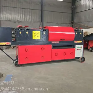 诺宜直销上门试机 新型钢管调直除锈刷漆机，圆管调直除锈刷漆一体机，钢管校直机