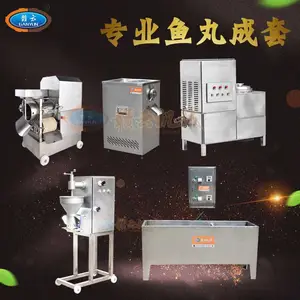 全套实心鱼丸自动加工机器菜市场做鱼圆机