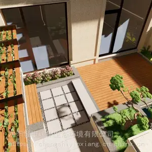 沈阳景观设计庭院园林效果图小花园别墅室外屋顶代做建模施工图方案SU