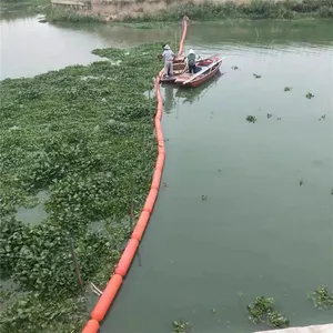 FT200*1000塑料拦污浮筒 水面浮渣水草围隔浮排 浮筒式拦污网
