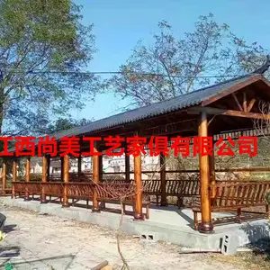 长廊古建长廊防腐木长廊美丽乡村建设长廊廊架花架