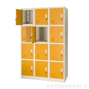 广州铁柜厂自产自销工厂员工储物柜12门带锁具