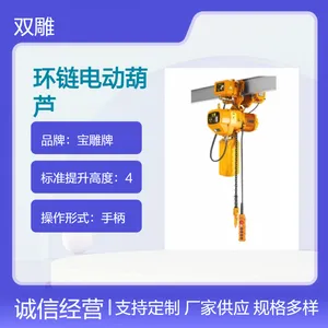 宝雕牌1吨HHBB型电动葫芦 手柄操作 提升高效环链起重机链条款定制