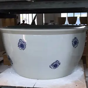 露天式温泉洗浴缸新款直筒泡澡缸圆形家用浴缸1.3米双人洗澡泡缸