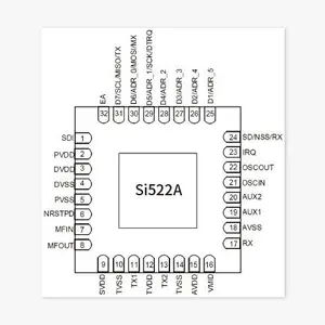Ci522(QFN16) 13.56MHz 非接触式读写器芯片 南京中科微