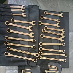 乔宁防爆工具 防爆双头梅花扳手 铜呆扳手 铝青铜平把开口扳手防磁无火花