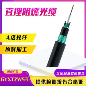 GYXTZW53-4b1.3重铠光纤中心束管式6/8/12芯g652d直地埋阻燃光缆