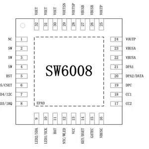 智融推出SW6008,5V/3.1A 高效同步升压输出,支持Type-C ***专用多一合片