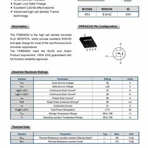 Fetek���� FKBB4052 N����MOS�� ��ѹ40V ��ЧӦ��