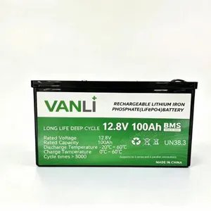 12V 100Ah磷酸铁锂深循环电池，1.28KWh太阳能储能铅酸替代专用房车船用大容量锂电池