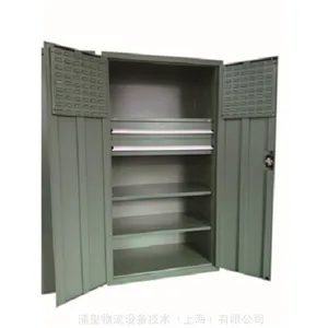 双开门四层带抽屉置物柜1090×630×2000mm 绿色|ZW-19Z2