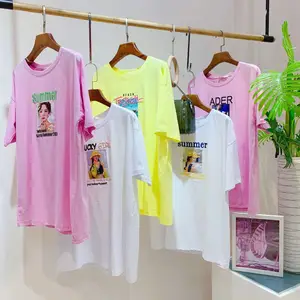 广东深圳南山5元女装t恤批发怎么直接和服装厂拿货短袖t-shirt库存尾货