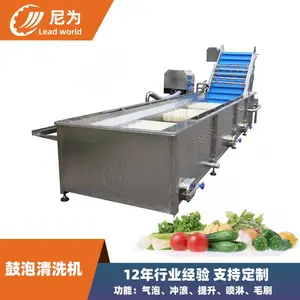水果蔬菜清洗机 尼为机械加工定制化自动 鼓泡清洗机械